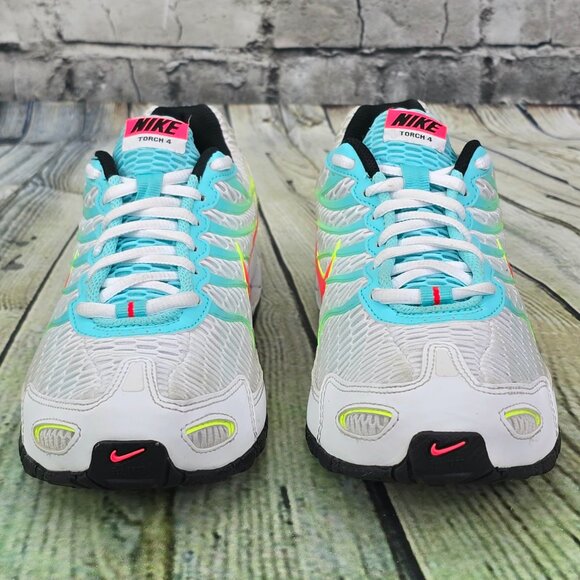 Nike Air Max Torch 4 Women’s Size 7.5 Running Shoes White Volt Crimson CW5607-10 - Picture 4 of 9